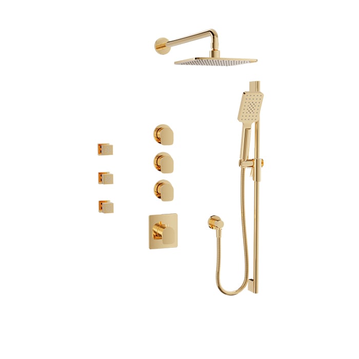 Baril Petite B04 Thermostatic Shower Kit Trim - Gold