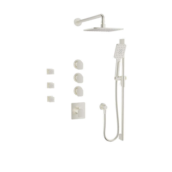 Baril Petite B04 Thermostatic Shower Kit Trim - Brushed Nickel