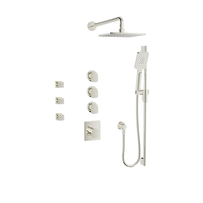 Baril Petite B04 Thermostatic Shower Kit Trim - Polished Nickel