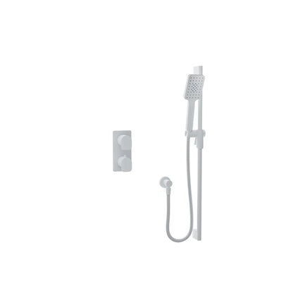 Baril Petite B04 Thermostatic PB Shower Kit Trim 1-Way Diverter - White