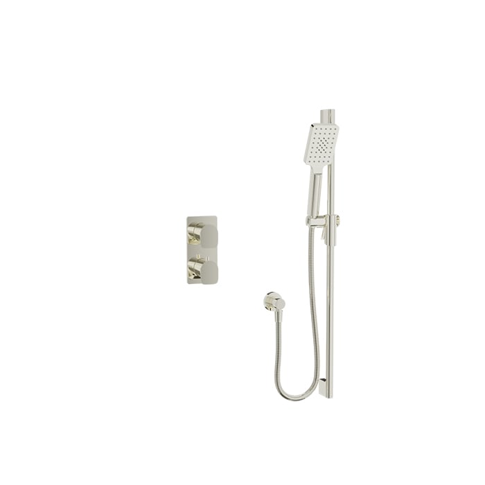 Baril Petite B04 Thermostatic PB Shower Kit Trim 1-Way Diverter - Polished Nickel