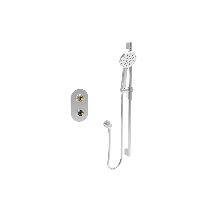 Baril Air B80 Thermostatic Pressure-Balanced Shower Kit Trim, Without Handle - Polished Chrome