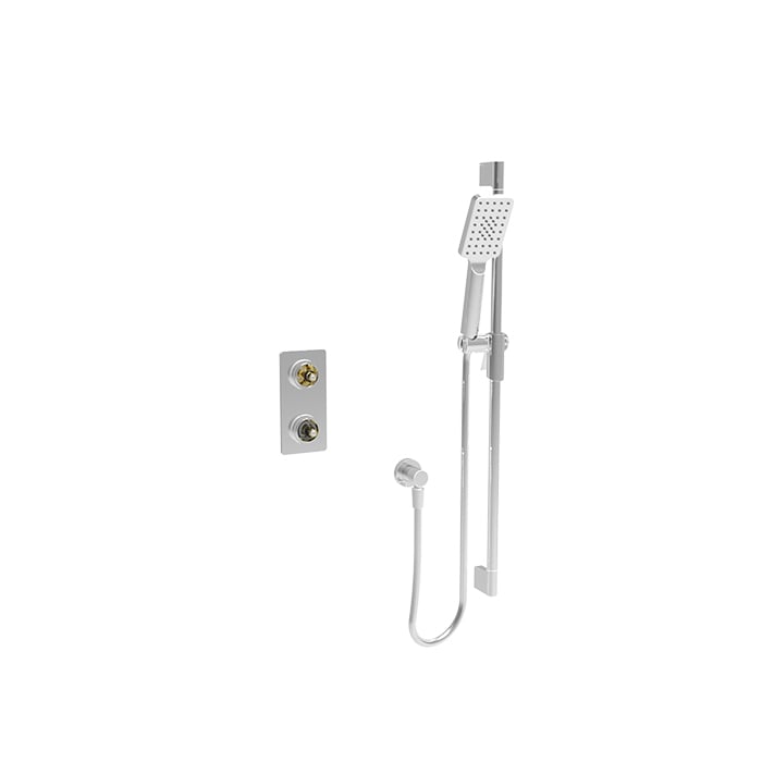 Baril Air B80 Thermostatic Pressure-Balanced Shower Kit Trim, Without Handle - Polished Chrome