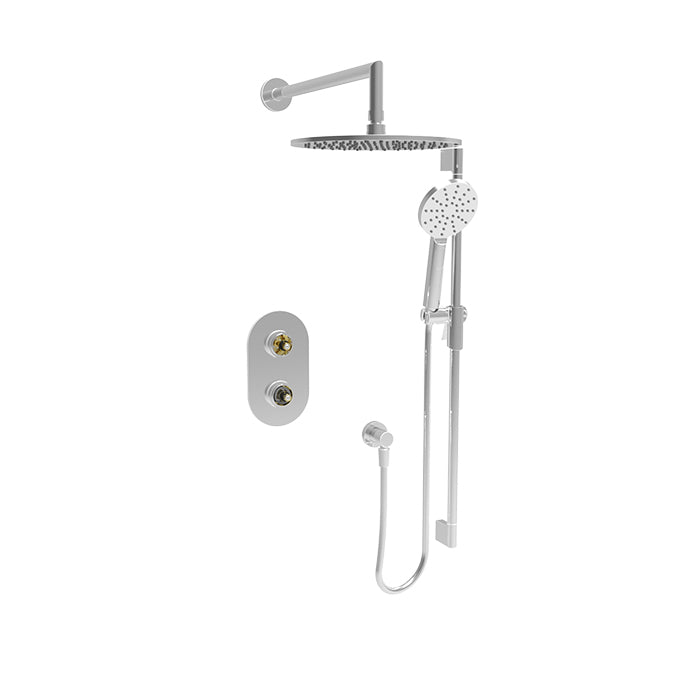 Baril Air B80 Thermostatic Pressure-Balanced Shower Kit Trim, Without Handle - Polished Chrome
