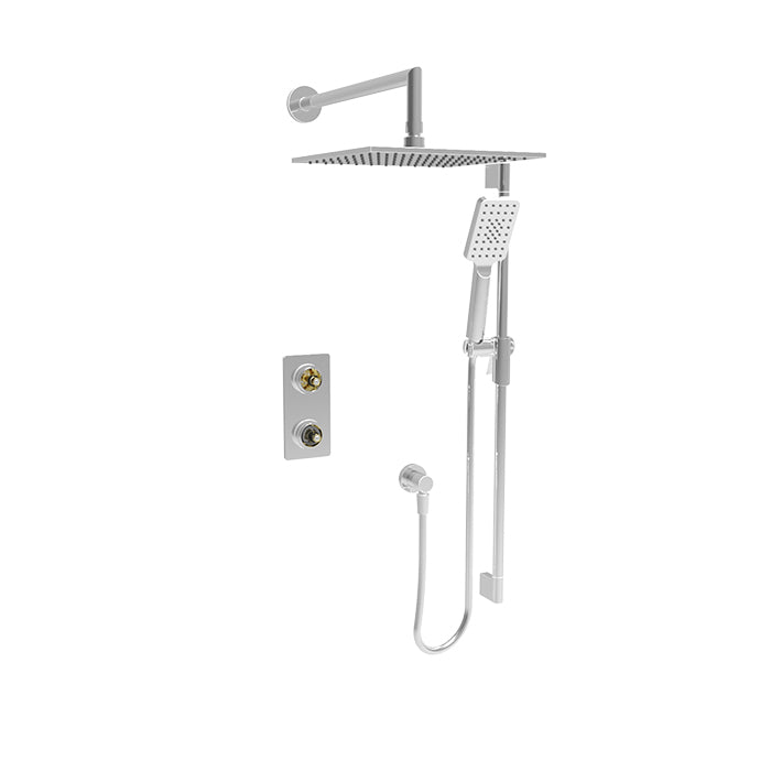 Baril Air B80 Thermostatic Pressure-Balanced Shower Kit Trim, Without Handle - Polished Chrome