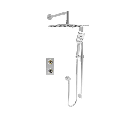 Baril Air B80 Thermostatic Pressure-Balanced Shower Kit Trim, Without Handle - Polished Chrome