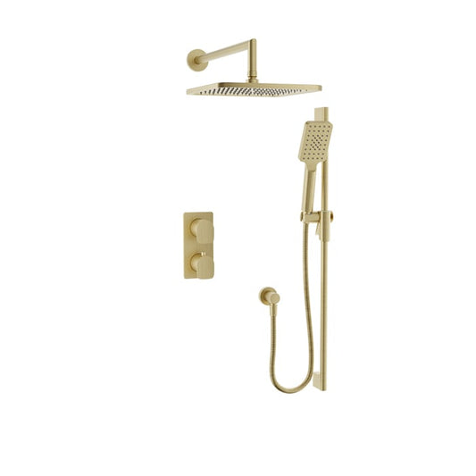 Baril Petite B04 Thermostatic PB Shower Kit Trim 2-Way Diverter - Satin Brass