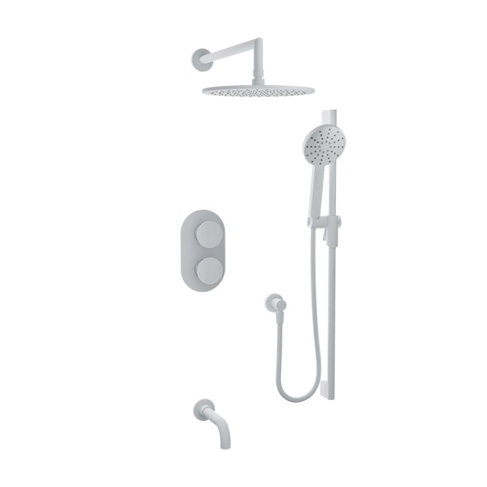 Baril TRO-4303-80 - White - shown with optional handle kit, sold separately; rough-in sold separately