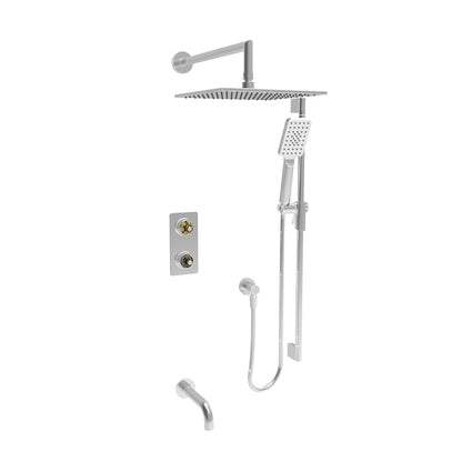 Baril Air B80 Thermostatic Pressure-Balanced Tub & Shower Kit Trim, Without Handle - Polished Chrome
