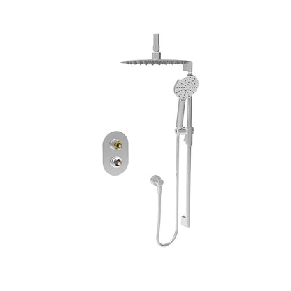 Baril Air B80 Pressure-Balanced Shower Kit Trim, Ceiling-Mount Head, Without Handle - Polished Chrome