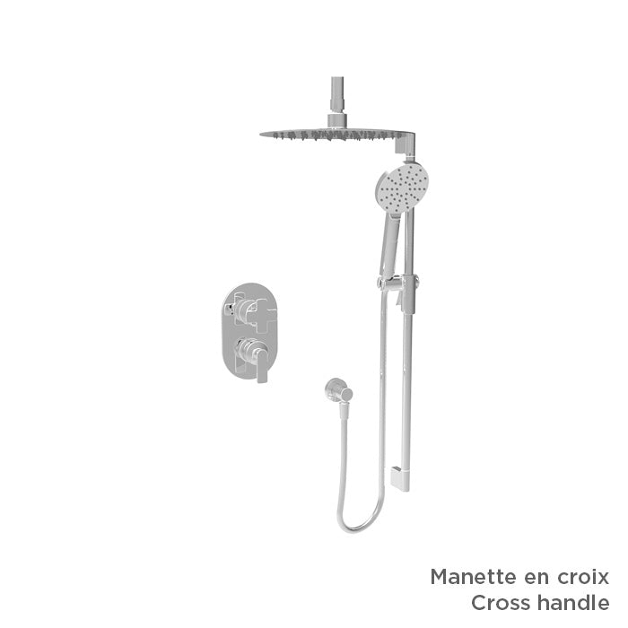 Baril TRR-2811-80 - Chrome - shown with optional M80-9180-24-CC handle kit, sold separately; rough-in sold separately