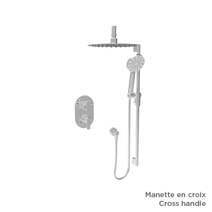 Baril TRR-2811-80 - Chrome - shown with optional M80-9180-24-CC handle kit, sold separately; rough-in sold separately