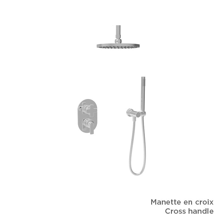 Baril TRR-2891-80 - Chrome - shown with optional M80-9180-24-CC handle kit, sold separately; rough-in sold separately