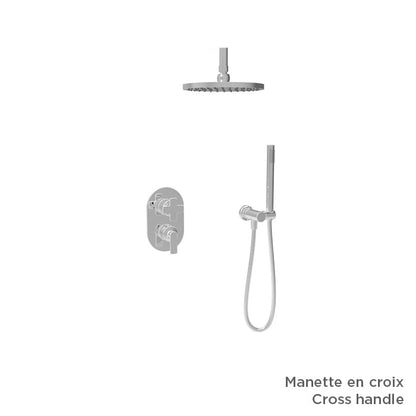 Baril TRR-2891-80 - Chrome - shown with optional M80-9180-24-CC handle kit, sold separately; rough-in sold separately