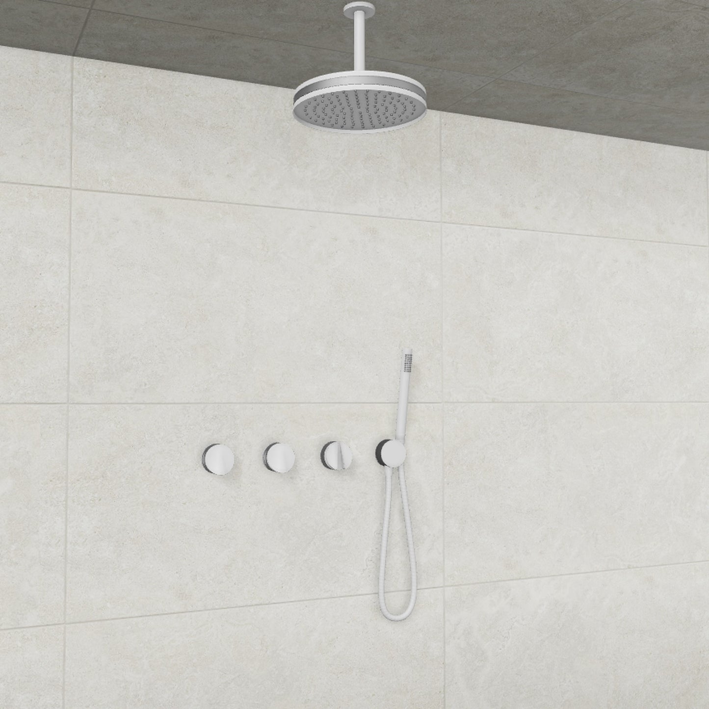 Baril Flora B47 Encastré seulement Pour ensemble de douche thermostatique, Pomme de douche plafond - TRR-3302-47