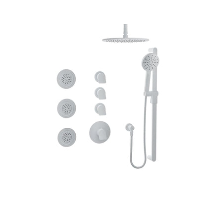 Baril Profile B46 Thermostatic Shower Kit Trim, Ceiling-Mounted - White