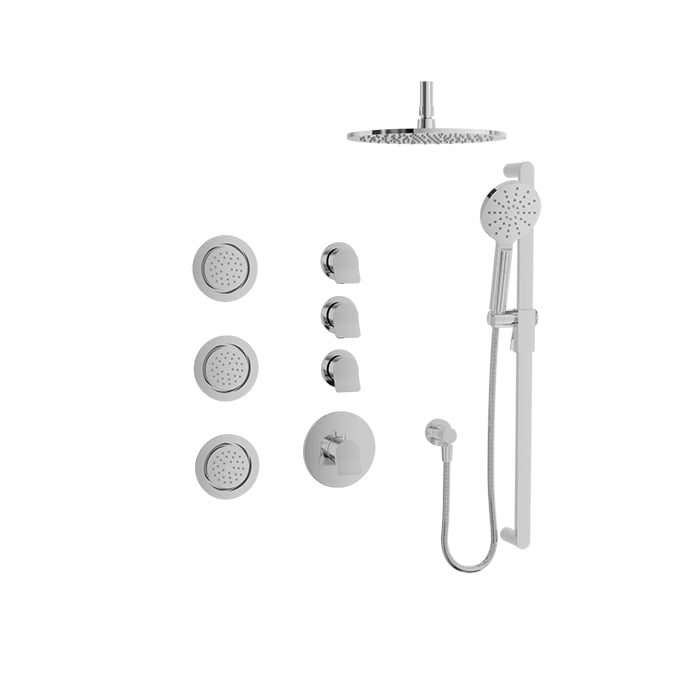 Baril Profile B46 Thermostatic Shower Kit Trim, Ceiling-Mounted - Polished Chrome