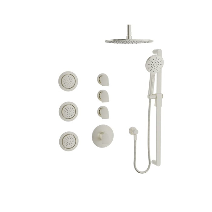 Baril Profile B46 Thermostatic Shower Kit Trim, Ceiling-Mounted - Brushed Nickel