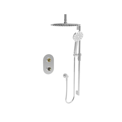 Baril Air B80 Trim Only For Thermostatic Pressure Balanced Shower Kit With Ceiling-Mount Head & 2-Way Diverter, Without Handle TRR-4203-80 - Polished Chrome