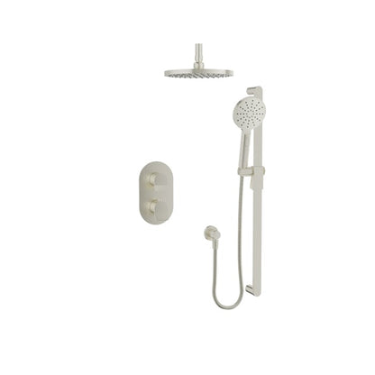 Baril Profile B46 Thermostatic Pressure-Balanced Shower Kit Trim, Ceiling-Mounted - Brushed Nickel