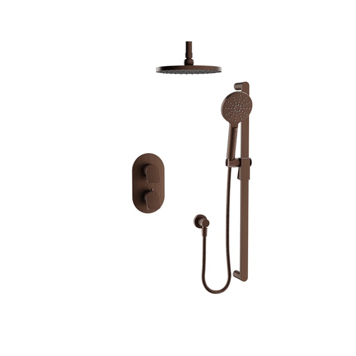 Baril Profile B46 Thermostatic Pressure-Balanced Shower Kit Trim, Ceiling-Mounted - Venetian Bronze
