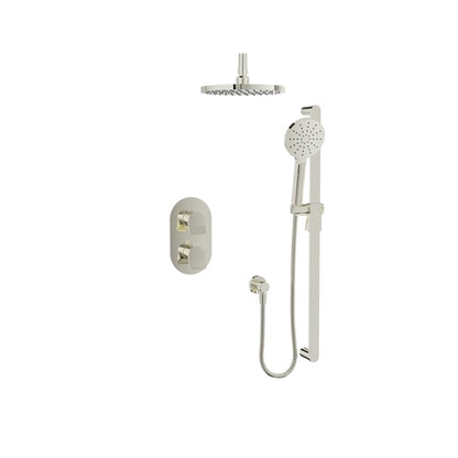 Baril Profile B46 Thermostatic Pressure-Balanced Shower Kit Trim, Ceiling-Mounted - Polished Nickel