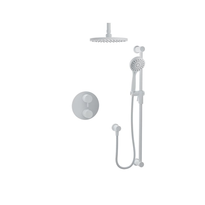 Baril Zip B66 Thermostatic Pressure-Balanced Shower Kit Trim - White