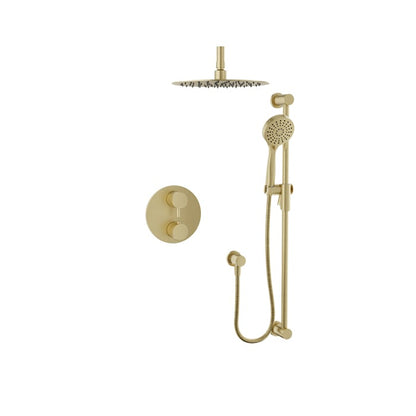 Baril Zip B66 Thermostatic Pressure-Balanced Shower Kit Trim - Satin Brass