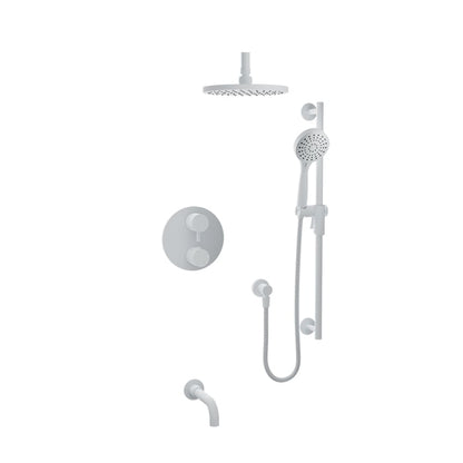 Baril Zip B66 Thermostatic Pressure-Balanced Tub & Shower Kit Trim - White
