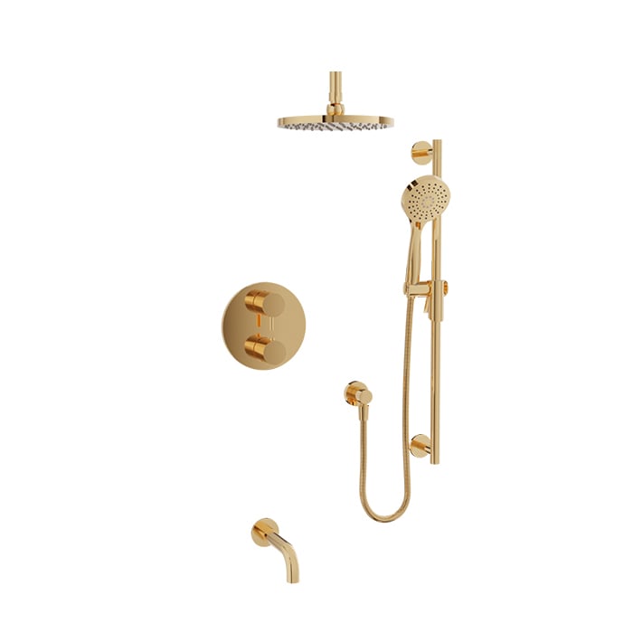 Baril Zip B66 Thermostatic Pressure-Balanced Tub & Shower Kit Trim - Gold