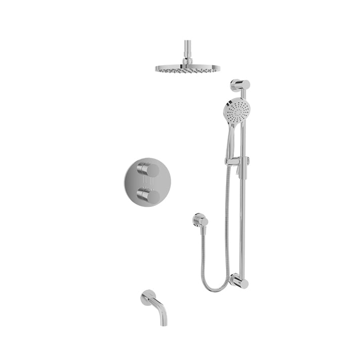 Baril Zip B66 Thermostatic Pressure-Balanced Tub & Shower Kit Trim - Polished Chrome