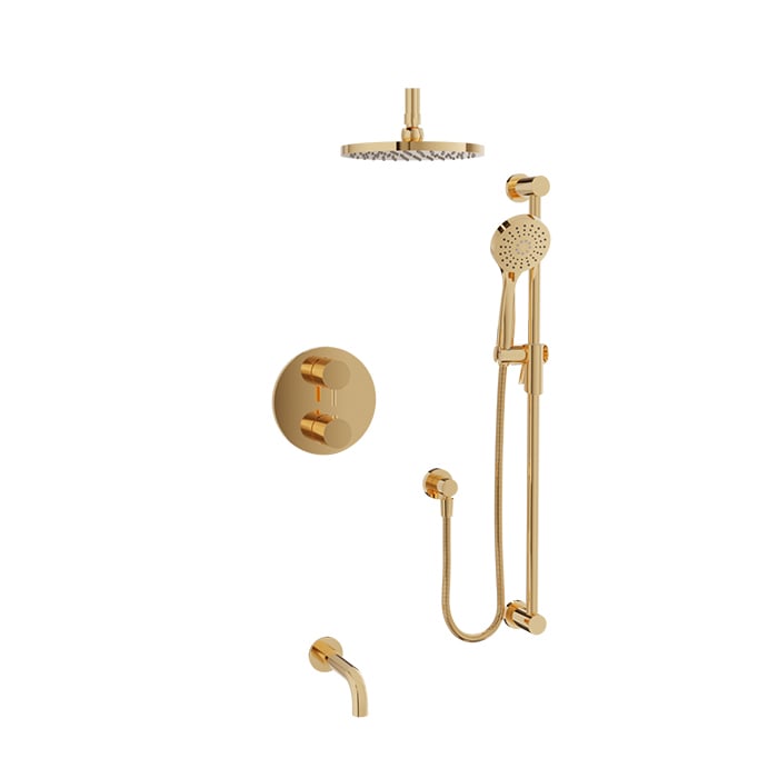 Baril Zip B66 Thermostatic Pressure-Balanced Tub & Shower Kit Trim - Gold