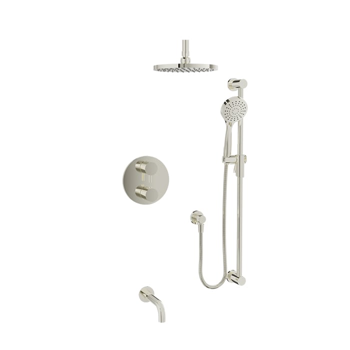 Baril Zip B66 Thermostatic Pressure-Balanced Tub & Shower Kit Trim - Polished Nickel