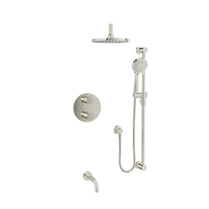 Baril Zip B66 Thermostatic Pressure-Balanced Tub & Shower Kit Trim - Polished Nickel