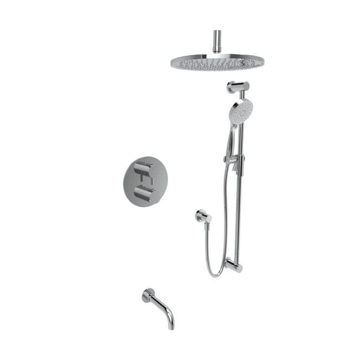 Baril Zip B66 Thermostatic Pressure-Balanced Tub & Shower Kit Trim - Polished Chrome