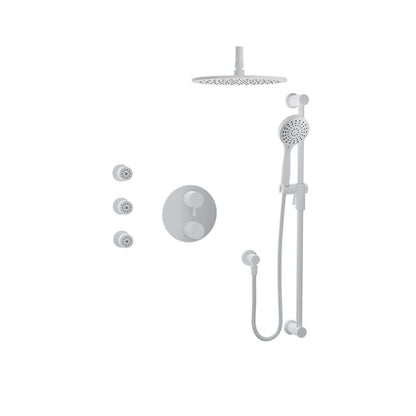 Baril Zip B66 Thermostatic Pressure-Balanced Shower Kit Trim - White