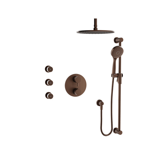 Baril Zip B66 Thermostatic Pressure-Balanced Shower Kit Trim - Venetian Bronze