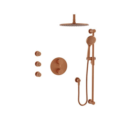 Baril Zip B66 Thermostatic Pressure-Balanced Shower Kit Trim - Satin Copper