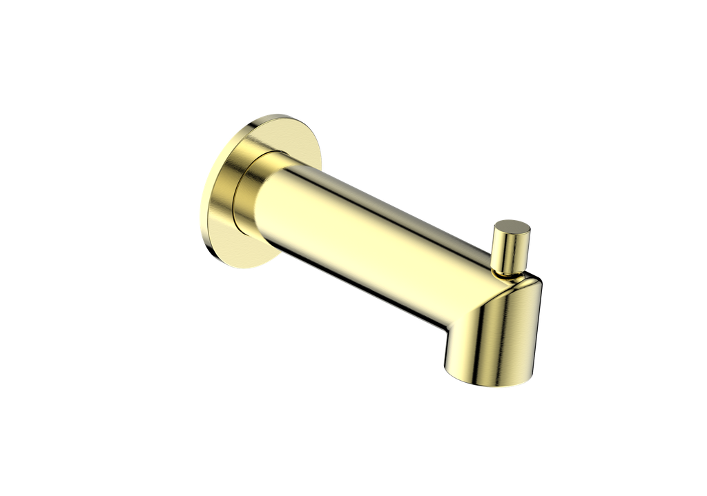 Vogt Round Slip-On Tub Spout with Diverter TS.03.07 in Brushed Gold