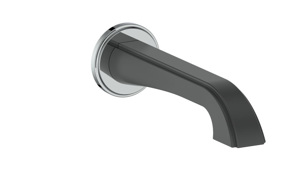 Vogt Zehn Tub Spout - Chrome / Matte Black (TS.09.07.CB)