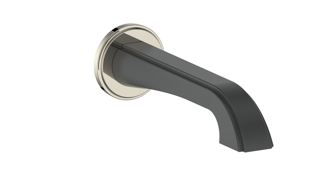 Vogt Zehn Tub Spout - Polished Nickel / Matte Black (TS.09.07.PB)