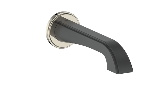 Vogt Zehn Tub Spout - Polished Nickel / Matte Black (TS.09.07.PB)