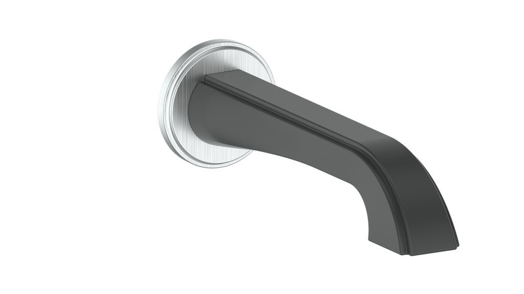 Vogt Zehn Tub Spout - Stainless Steel / Matte Black (TS.09.07.SB)