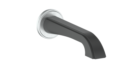 Vogt Zehn Tub Spout - Stainless Steel / Matte Black (TS.09.07.SB)