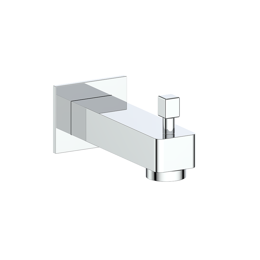Vogt Square Slip-On Tub Spout with Diverter TS.41.07 in Polished Chrome