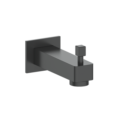 Vogt Square Slip-On Tub Spout with Diverter TS.41.07 in Matte Black