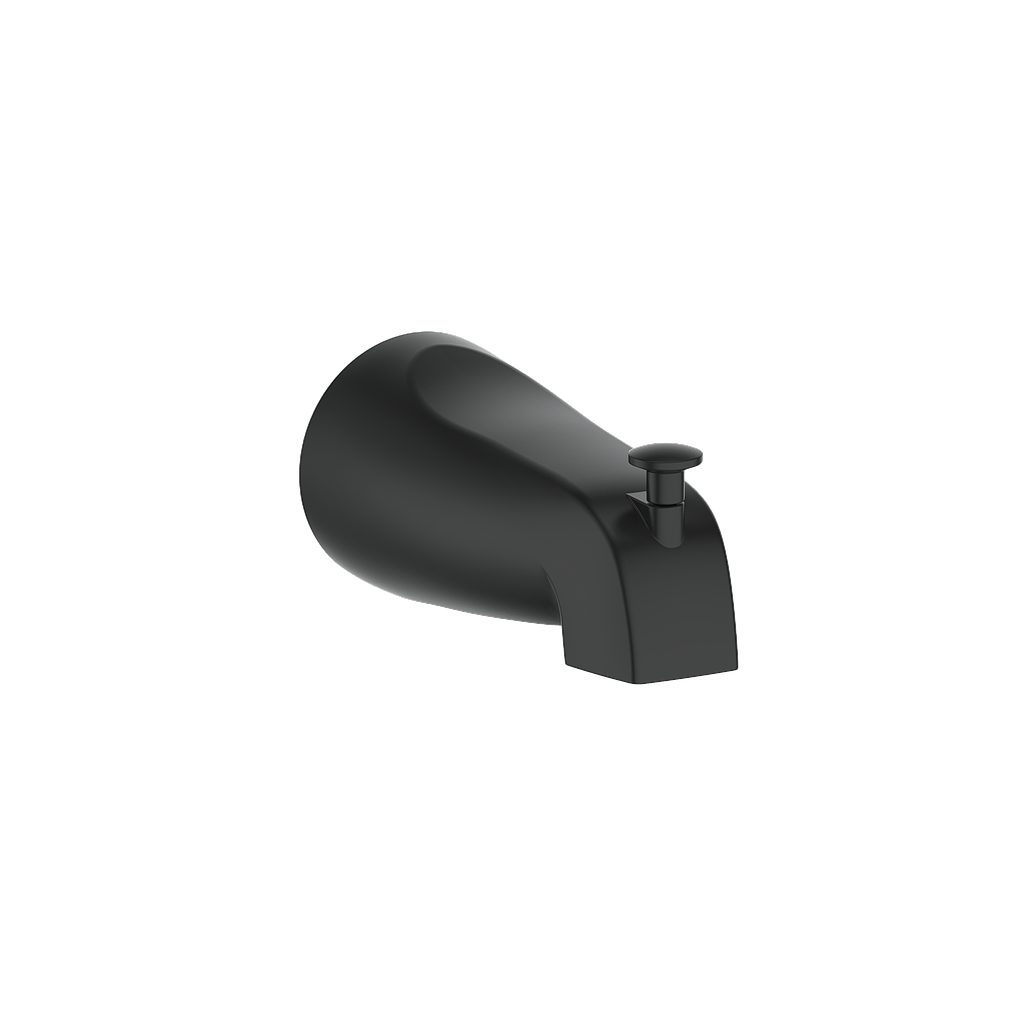 Vogt Round Slip-On Tub Spout with Diverter TS.42.07 in Matte Black