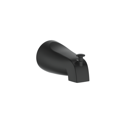 Vogt Round Slip-On Tub Spout with Diverter TS.42.07 in Matte Black
