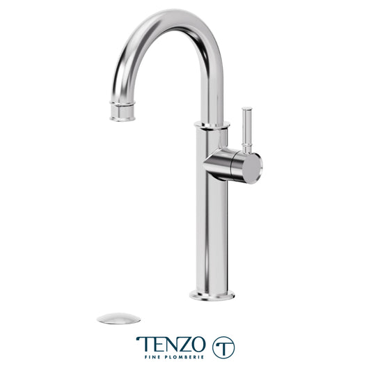 Tenzo Alyss Single Hole Tall Lavatory Faucet With (Overflow) Drain - ALY12-P-XX