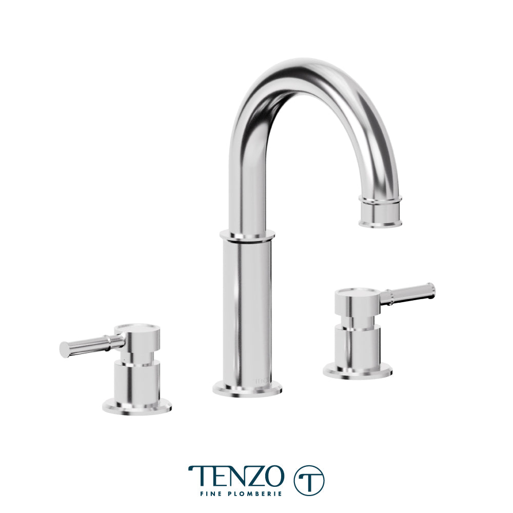 Tenzo Alyss 8 Inch Widespread Lavatory Faucet Without Drain - ALY13 - Polished Chrome